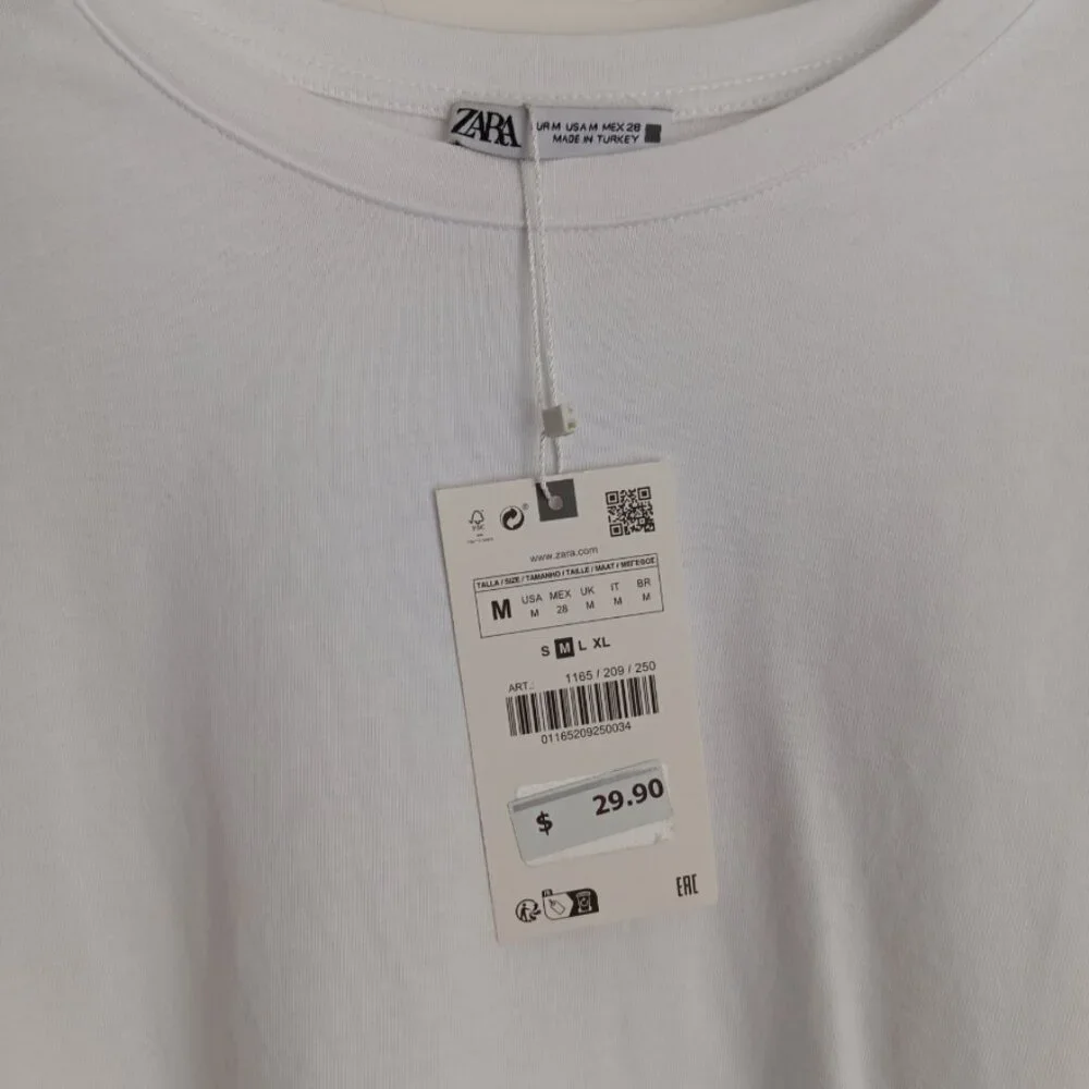 Zara Women's Puff-Sleeve White Top